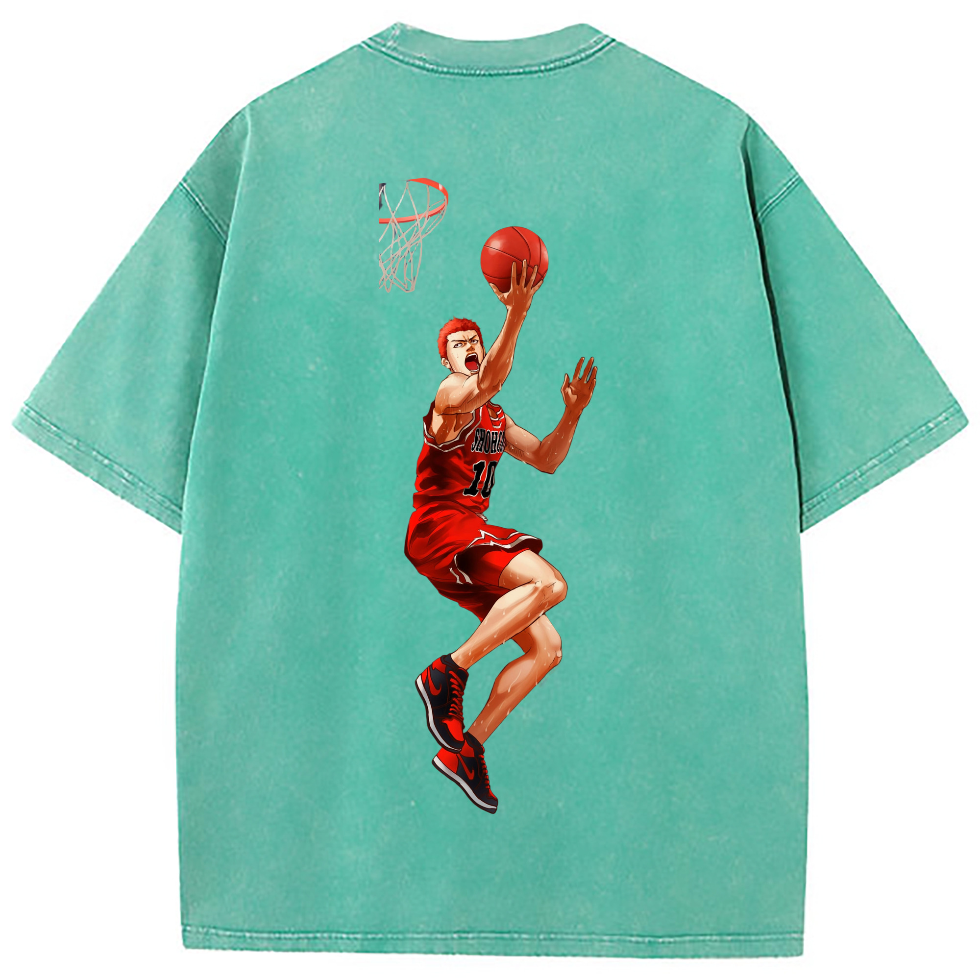 （画像用） SLAM DUNK／スラムダンク 綿100% ヴィンテージ風 半袖Tシャツ（背面プリント）